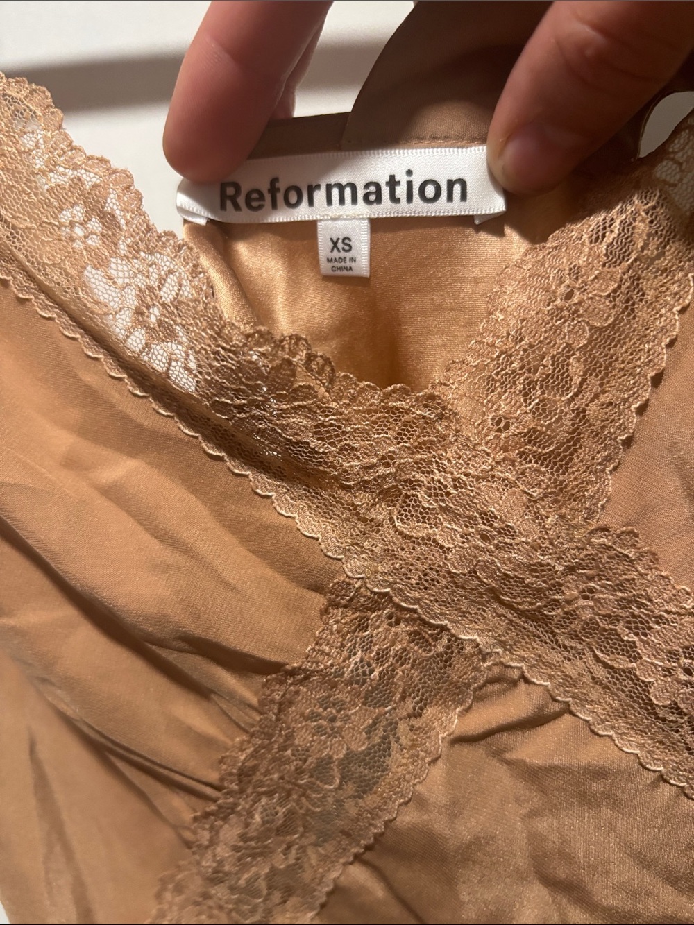 REFORMATION Provence midi dress in buff - Picture 5 of 9